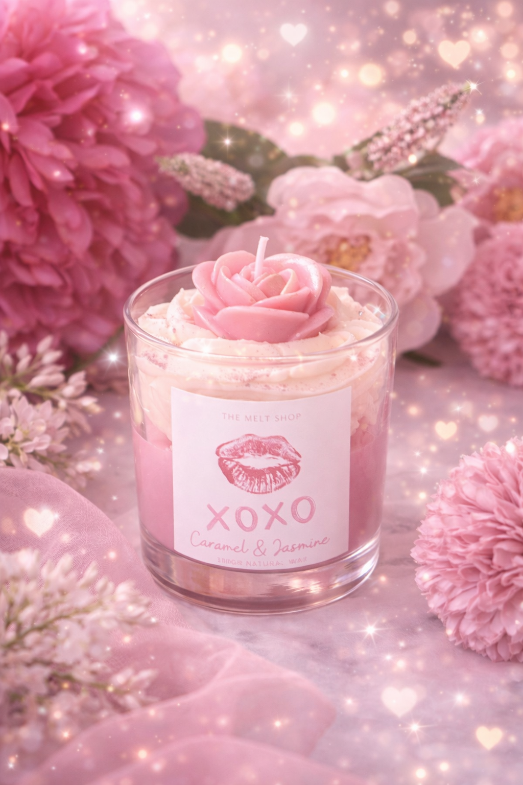 Xo Xo 💋 Caramel & Jasmine Dessert Candle