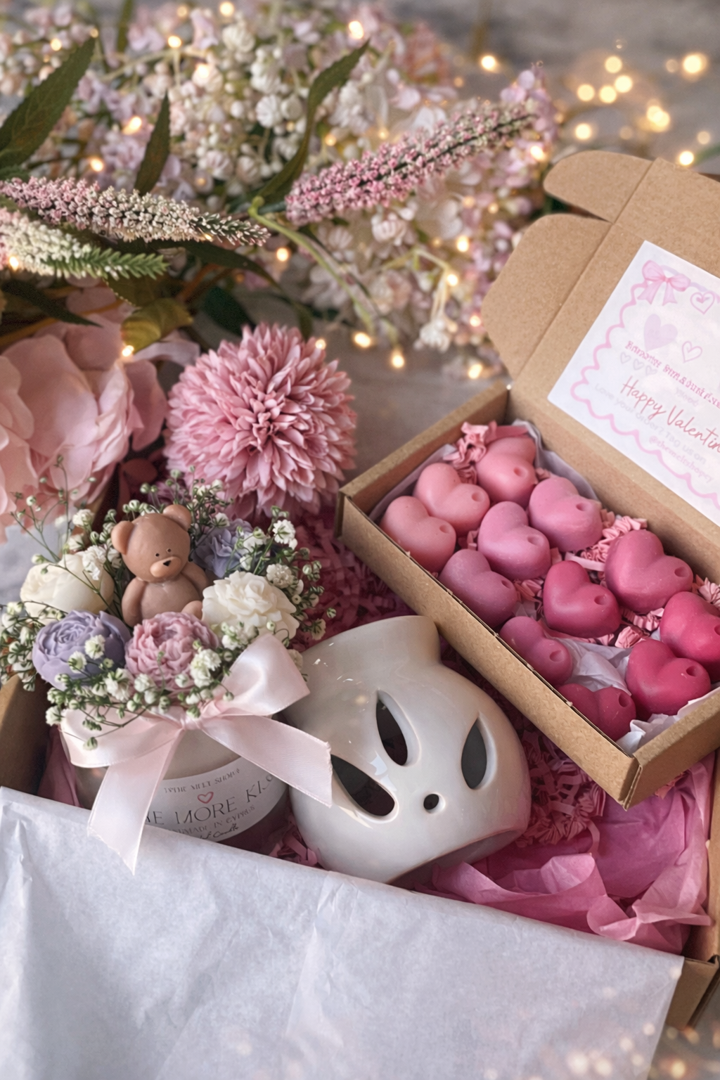 One More Kiss Bouquet Candle Gift Set