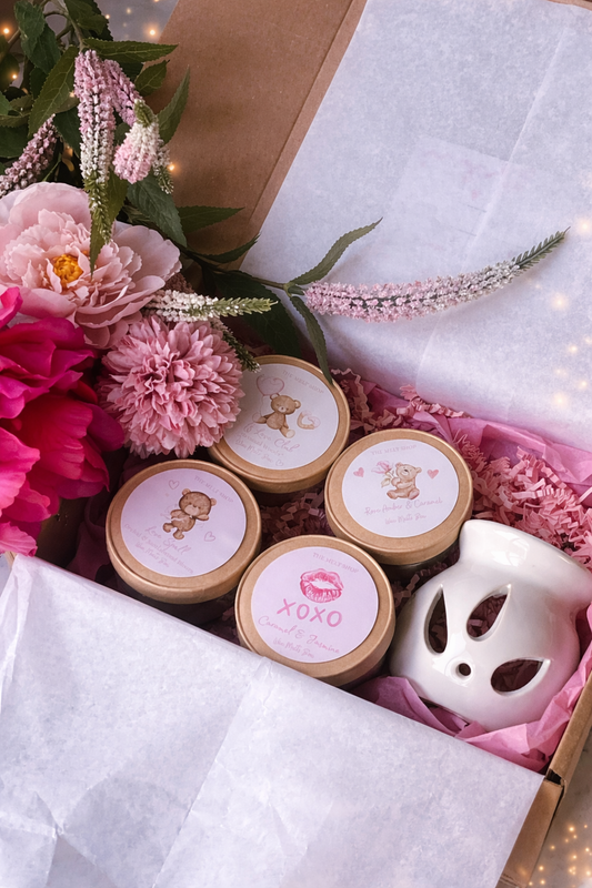 Set of 4 Wax Melts Boxes-& Oil Burner