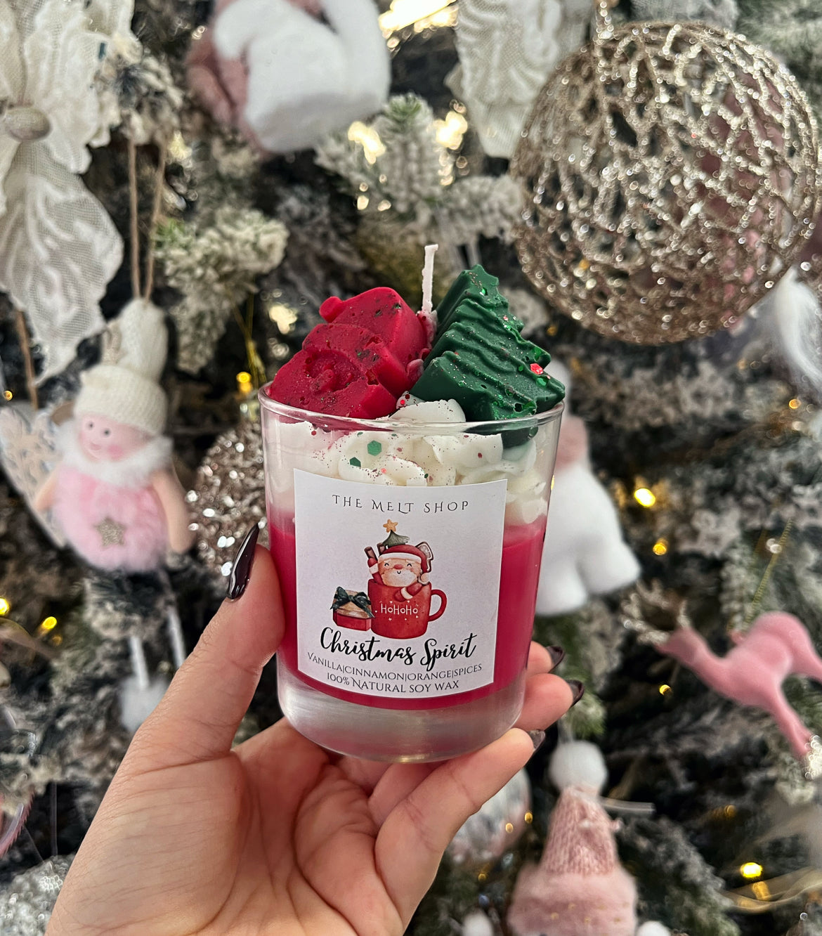 Christmas Spirit Dessert Candle