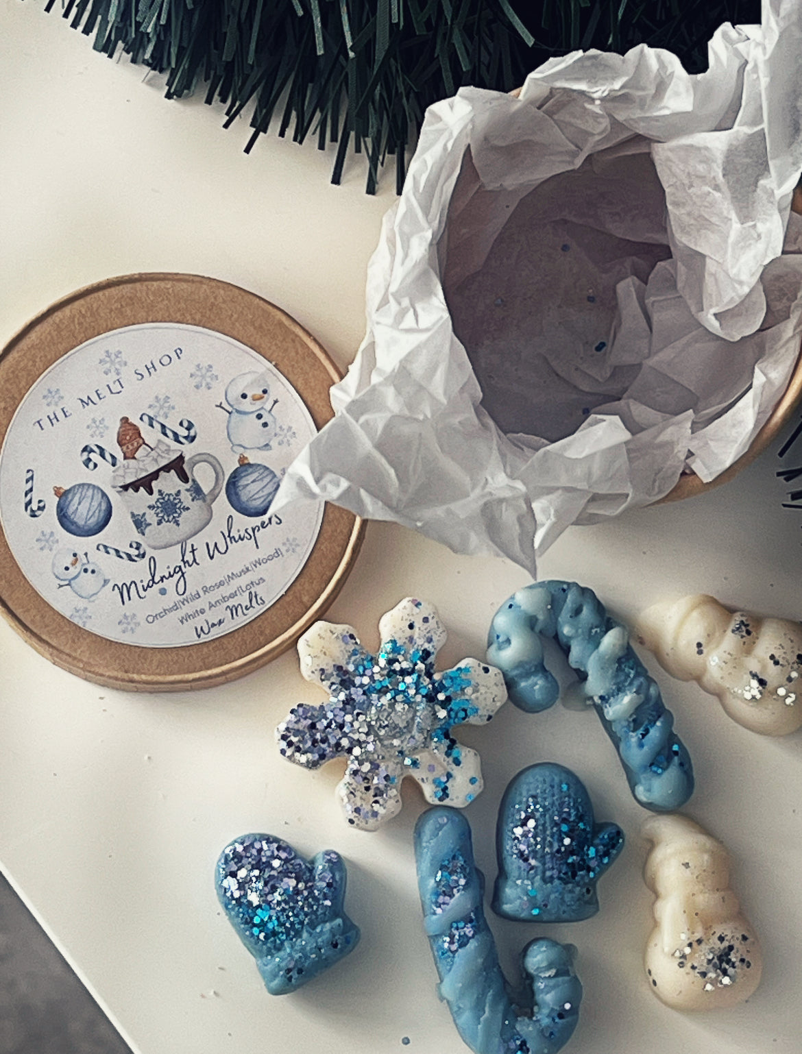 Midnight Whispers Wax Melts Box 🩵❄️☃️🌟