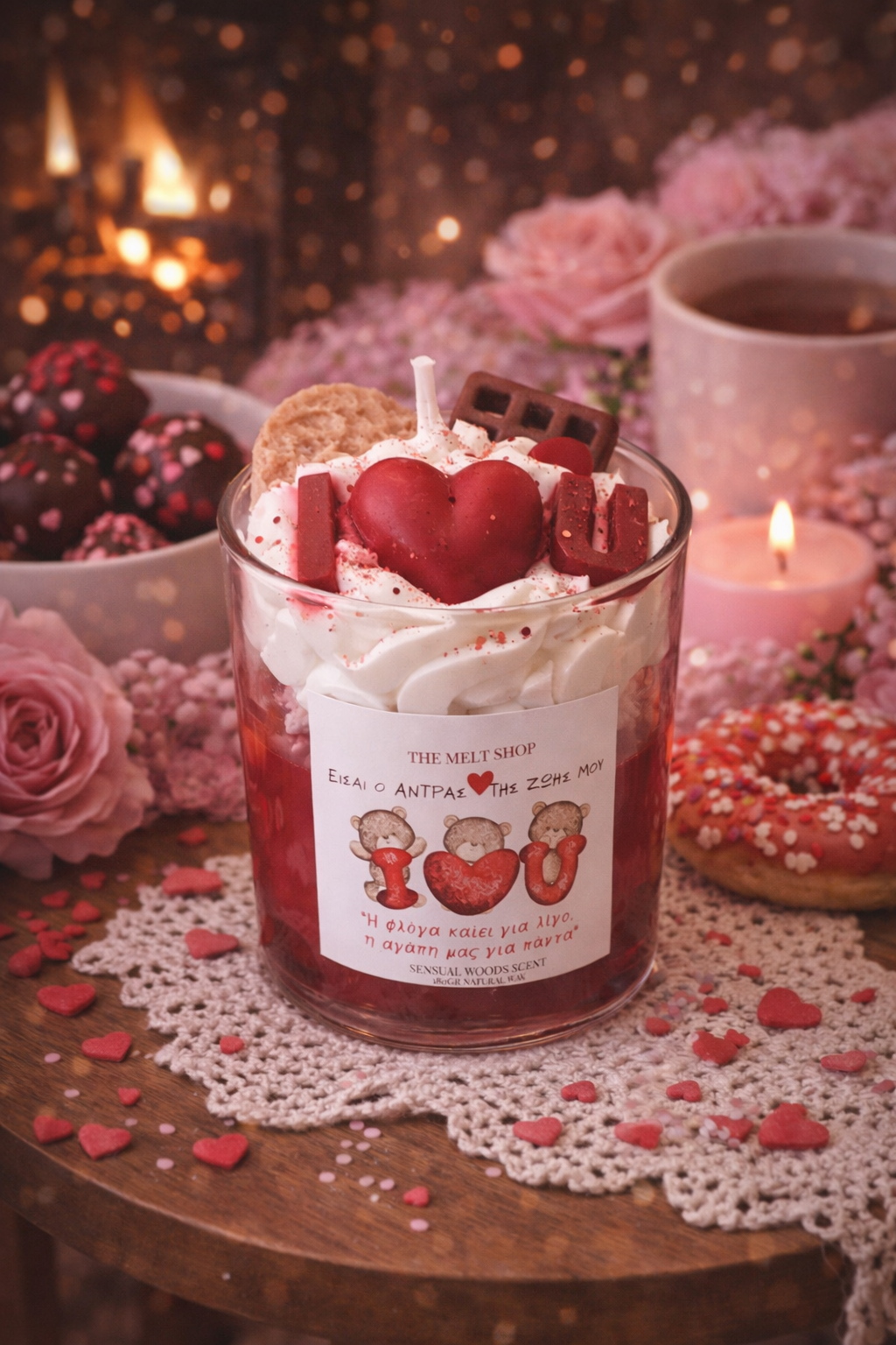 Είσαι ο άντρας της ζωής μου!  I ❤️ U - 180gr Candle